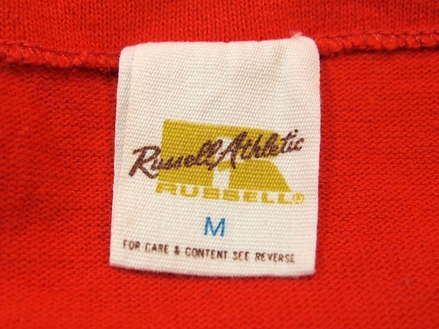 1970s【RUSSELL】金タグ フットボールTシャツ - 古着屋HamburgCafe
