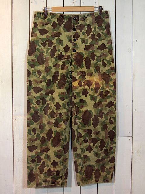 最終値下げ！40〜50s vintage ダックハンター　usmc 迷彩　パンツ