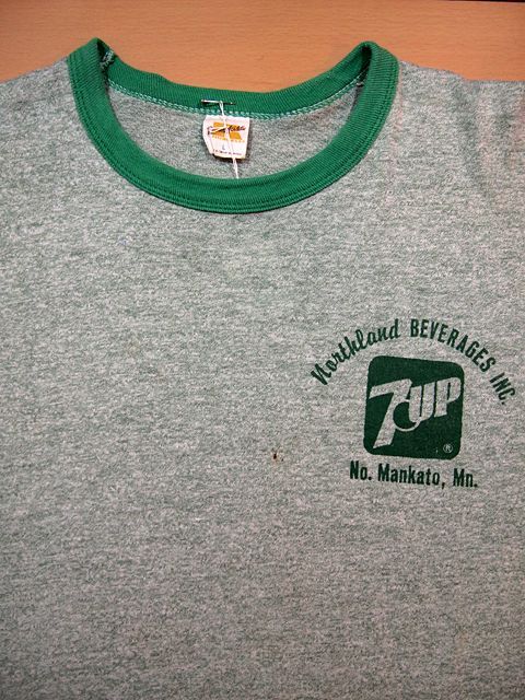 1970s【Russell】金タグ7UP杢リンガーTシャツ - 古着屋HamburgCafe