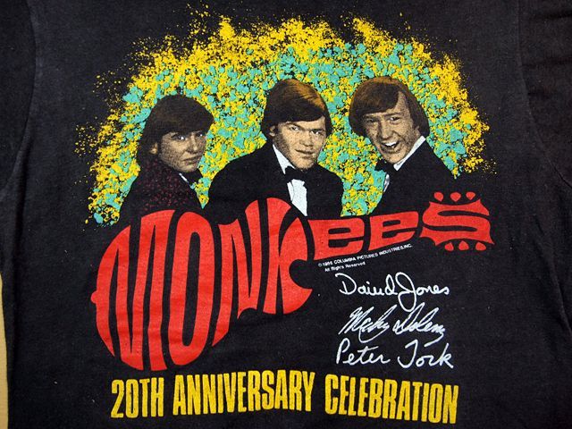 1980s【MONKEES】20TH ANNIVERSARYツアーTシャツ - 古着屋HamburgCafe