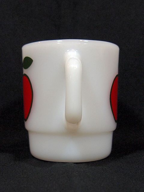 60s【FireKing】スタッキングマグ・スーパーフルーツ(アップル