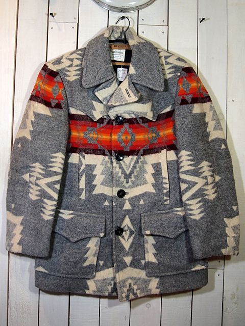 1970s【PENDLETON】チーフジョセフ柄ウールブランケットコート
