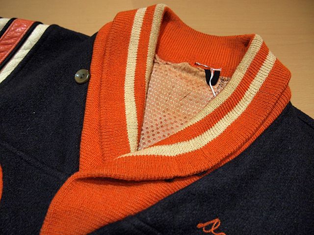 1960s【BUTWIN】ショールカラーブラックメルトンスタジャン - 古着屋