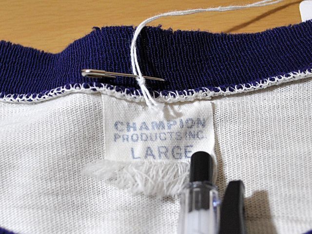 1960s【Champion】YMCA染込みリンガーTシャツ プロダクツタグ - 古着屋