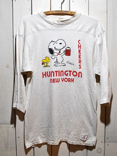 1970s【ARTEX】スヌーピーフットボールTシャツ - 古着屋HamburgCafe