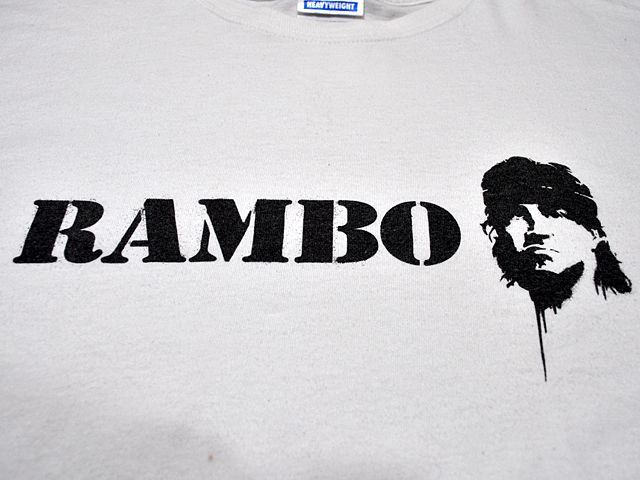 1990s〜ランボー映画Tシャツ ビッグサイズ - 古着屋HamburgCafe