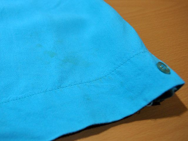 1960s【KingLouie】チェーンステッチ刺繍レーヨンボーリングシャツ