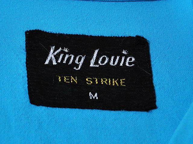1960s【KingLouie】チェーンステッチ刺繍レーヨンボーリングシャツ 