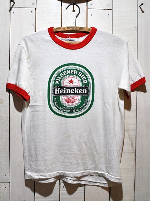 Heinekenハイネケン　リンガーTシャツ　企業物　80S ビール　半袖　希少