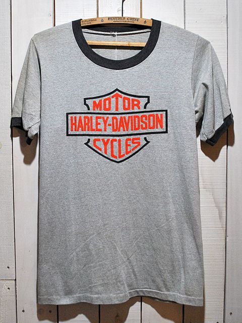 ハーレーダビッドソン ヴィンテージTシャツ リンガー - Tシャツ