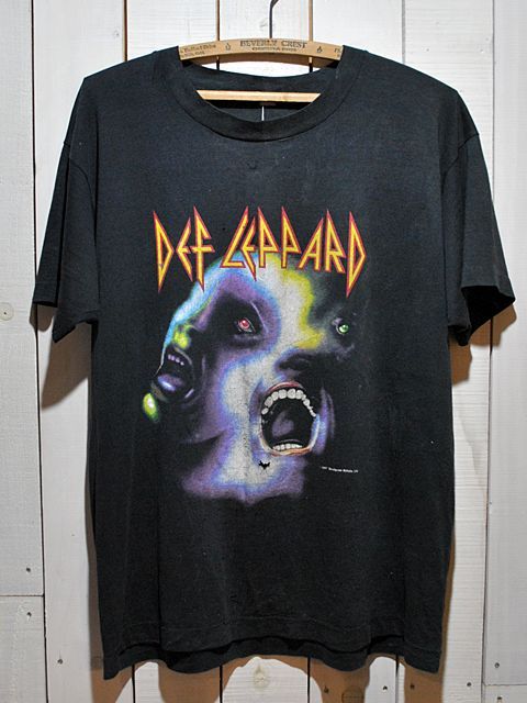 1980s Def LeppardバンドTシャツ Hysteria - 古着屋HamburgCafe