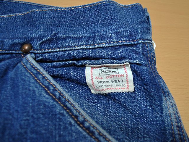 1960s【Sears】裏地付きデニムペインターパンツ w41 - 古着屋HamburgCafe