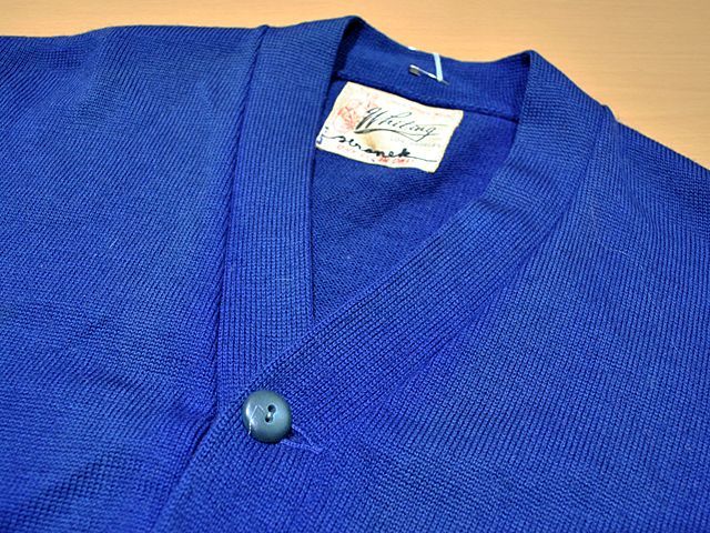 1950s〜【Whiting】レタードカーディガン - 古着屋HamburgCafe