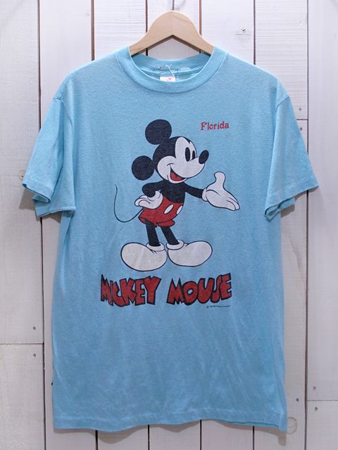 tシャツ 80's 90s  Disney  ディズニー　 ミッキー 両面