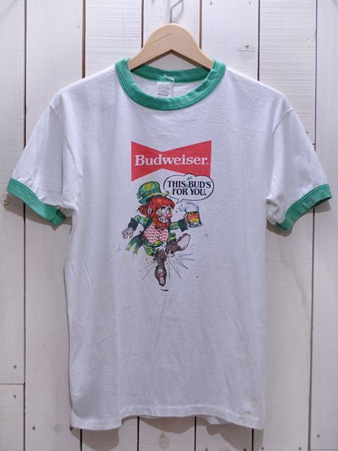 1980s BudweiserリンガーTシャツ　表記M