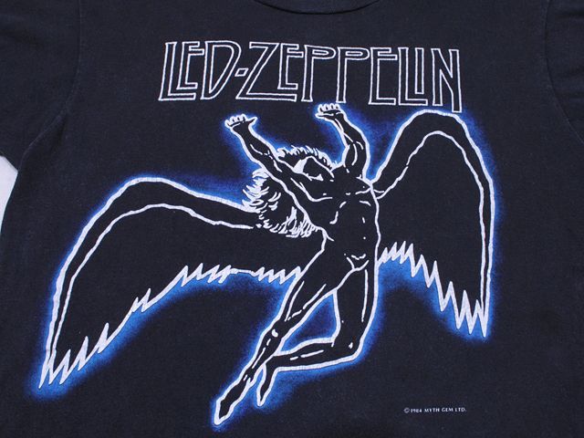 1980s LED ZEPPELINバンドTシャツ 表記L - 古着屋HamburgCafe