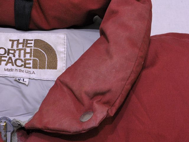 1980s【THE NORTH FACE】ダウンジャケット 茶タグ 表記W-L
