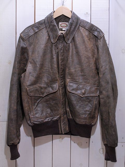 USA製旧タグレア　80s　BANANA REPUBLIC A-2 レザージャケット　USA製