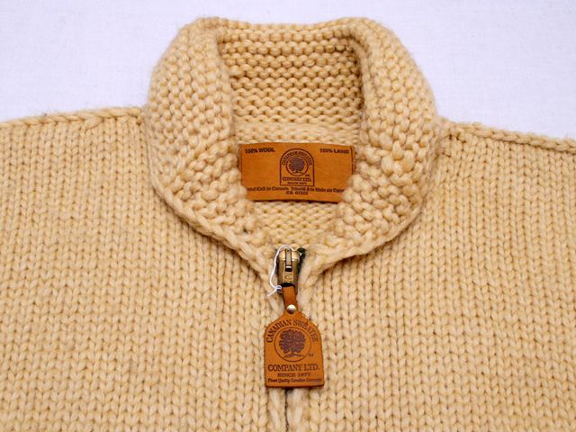 CANADIAN SWEATER】雪柄カウチンセーター 実寸L - 古着屋HamburgCafe