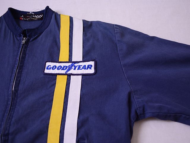 1960s GOOD YEARコットンレーシングジャケット実寸ML - 古着屋HamburgCafe