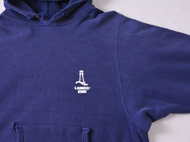 1970s【Champion×LANDS'END】リバースウィーブパーカー 単色タグ表記S