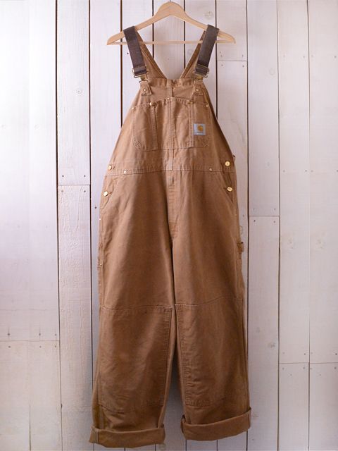 1990s【Carhartt】ダブルニーダックオーバーオール US製 表記w38