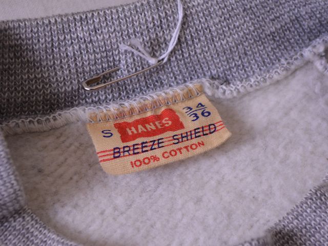 1960s HANES BREEZE SHIELD 杢スウェット 表記S - 古着屋HamburgCafe