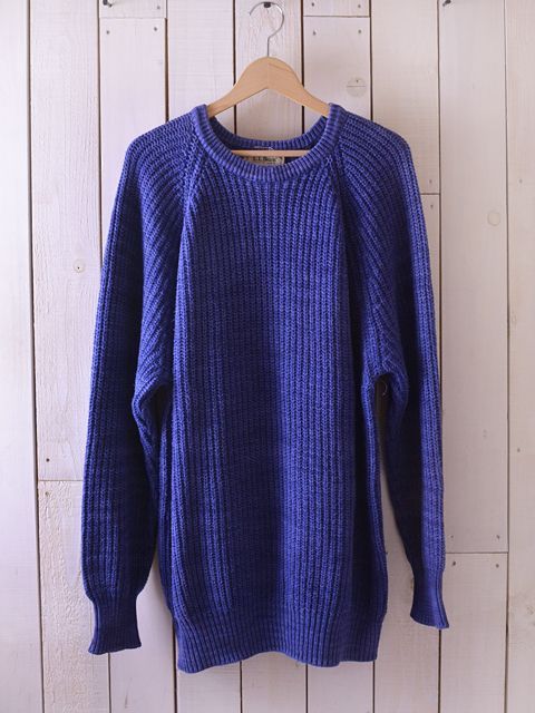 1980s L.L.Bean インディゴ風コットンセーター 表記M - 古着屋HamburgCafe