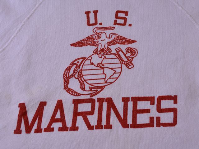 1960s U.S.MARINES 染み込みプリントスウェット 実寸SM - 古着屋