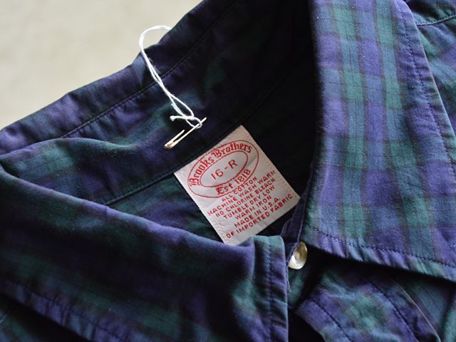 BrooksBrothers ブラックウォッチBDシャツ 表記16 - 古着屋HamburgCafe
