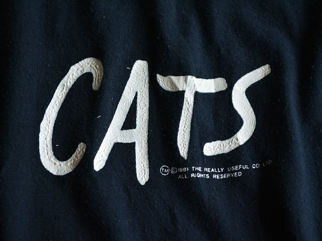 1980s ミュージカル CATS Tシャツ 表記XL - 古着屋HamburgCafe