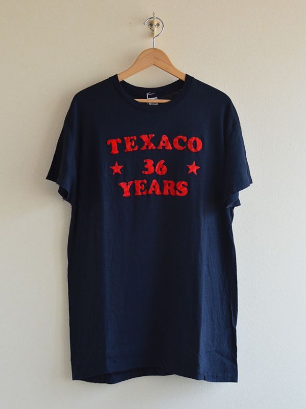 70s USA製 ビンテージ □ HANES フロッキー プリント 半袖 Tシャ-