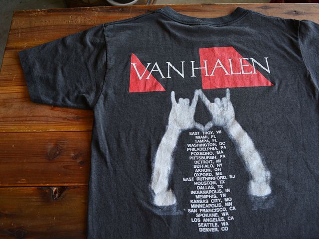 1980s VAN HALEN OU812 Tour Tシャツ 表記L - 古着屋HamburgCafe