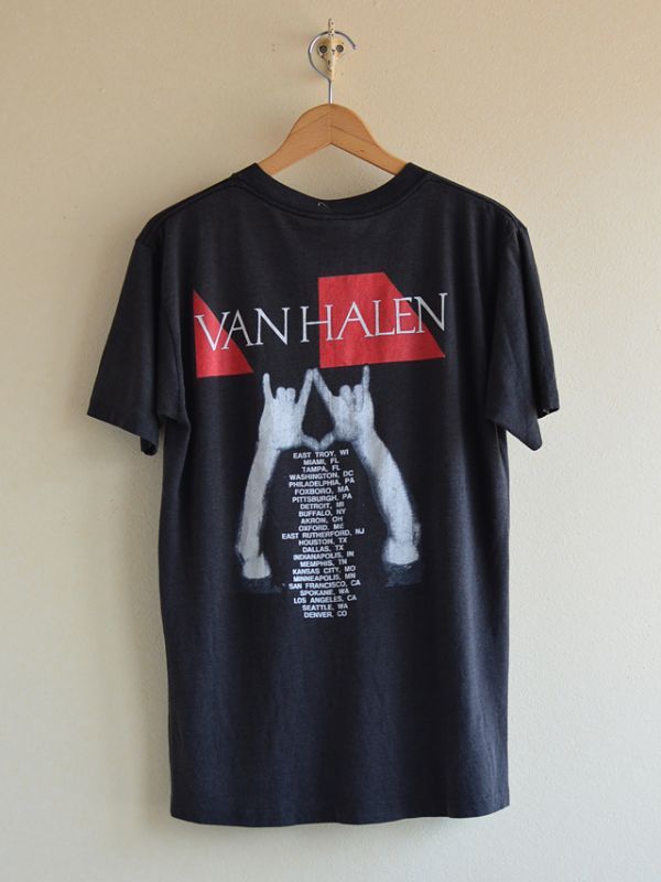1980s VAN HALEN OU812 Tour Tシャツ 表記L - 古着屋HamburgCafe