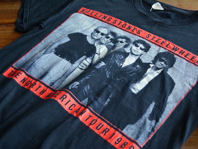 1980s The Rolling Stones STEEL WHEELS 1989 Tour Tシャツ　表記L