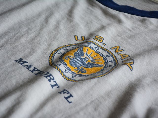 USNA 90s Tシャツ リンガーT U.S.NAVY USA製 レア