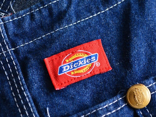 1990s Dickies デニムオーバーオール 表記w38 - 古着屋HamburgCafe