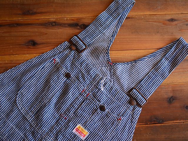 1950s PAY DAY ヒッコリーオーバーオール 実寸w37 - 古着屋HamburgCafe