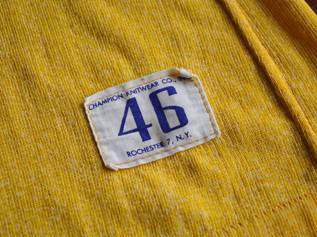 1960s Champion ナンバリングフットボールTシャツ 表記46 古着屋HamburgCafe