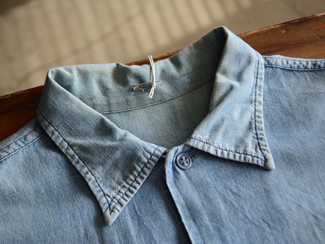 1960s US.NAVYシャンブレーシャツ　実寸L