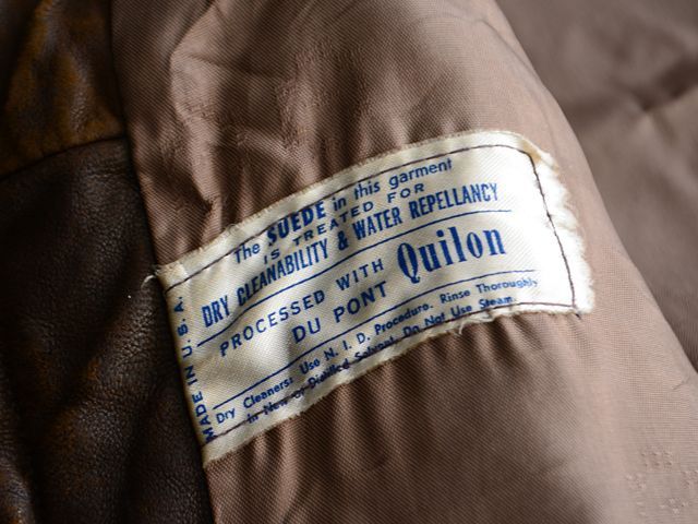 1950s DUPONT QUILON スウェードジャケット 表記44 古着屋HamburgCafe