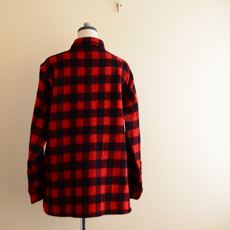 1960s-70s L.L.Bean ウールシャツ 表記L - 古着屋HamburgCafe