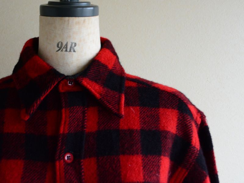 1960s-70s L.L.Bean ウールシャツ 表記L - 古着屋HamburgCafe