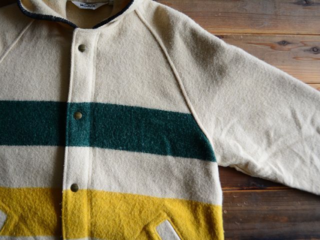 70年代 Woolrich ウールリッチ ボーダー ブランケット フード コート