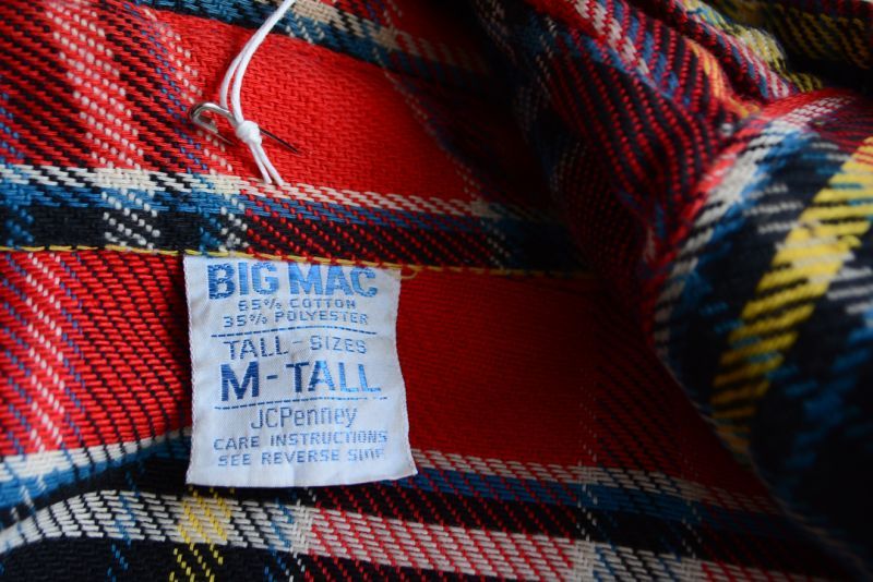 1970s BIG MAC ヘビーネルシャツ 表記M-TALL - 古着屋HamburgCafe