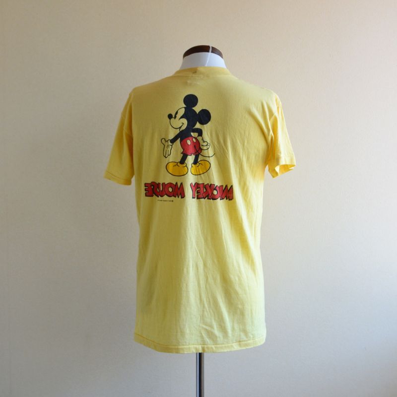 1970s-80s MICKEY MOUSE 両面プリントTシャツ　表記L