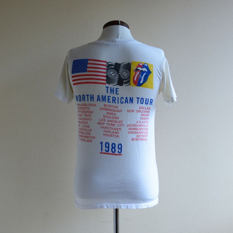 1980s The Rolling Stones STEEL WHEELS 1989 Tour Tシャツ　表記M