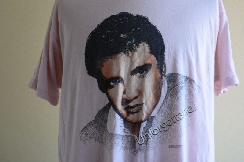 1980s ELVIS Tシャツ 表記XL - 古着屋HamburgCafe