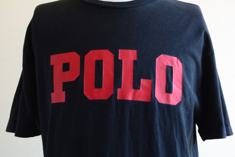 1990s PoLo RalphLauren ロゴプリントTシャツ 表記S - 古着屋HamburgCafe