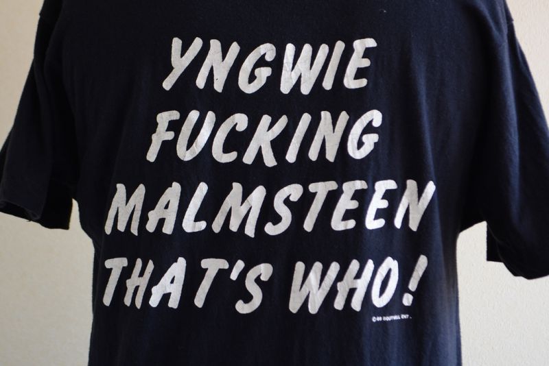 1980s YNGWIE MALMSTEEN Tシャツ 表記L - 古着屋HamburgCafe